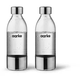 Aarke PET-Flasche 2 x 0,4 l edelstahl