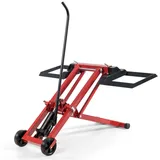 COSTWAY Rasentraktor, Heber Hebevorrichtung, höhenverstellbar, bis 225 kg rot