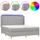 vidaXL Boxspringbett 180 x 200 cm Hellgrau