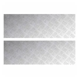 vidaXL Aluminium-Riffelbleche 2 Stk. Rutschfest 90x30 cm
