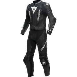 Dainese Laguna Seca 5, Lederkombi 2tlg. perforiert - Schwarz/Schwarz/Weiß - 116