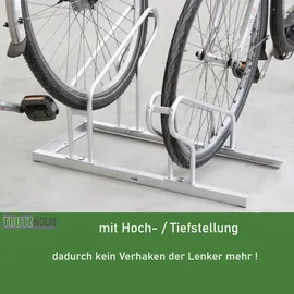 Baumarktplus Fahrradständer für 4 Fahrräder höhenversetzt 140x45 cm