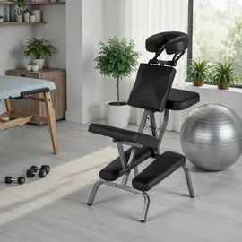 Tectake tectake® Massagestuhl aus Kunstleder - schwarz