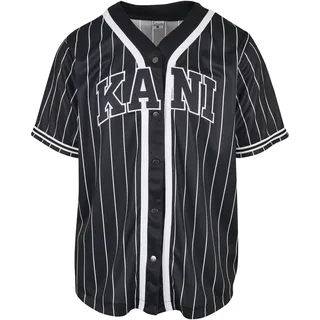 Karl Kani Baseball Shirt Serif Pinstripe black S
