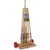 lucio londero Krocket-Set für 6 Spieler mit Holz-Wagen