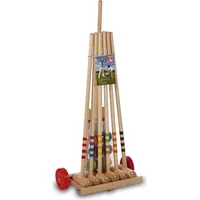 lucio londero Krocket-Set für 6 Spieler mit Holz-Wagen
