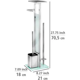 Wenko Stand WC-Garnitur Debar mit Ablage Edelstahl