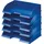 Leitz Briefkorb Querformat A4, 5er Pack, Briefablage in Premium-Qualität, Stapelbare Ablagefächer als Schreibtisch-Organizer, Kombinierbar mit Plus-Serie, Blau, 52180035