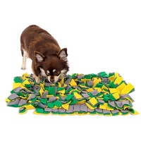 lionto Schnüffelteppich für Hunde Suchteppich Trainingsmatte, (S) 50x34 cm gelb/grün