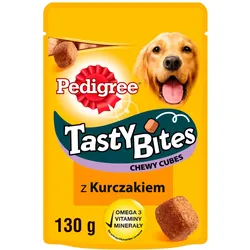 PEDIGREE Tasty Bites Chewy Cubes 130g: Hundeleckerli mit Huhn