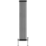 MonsterShop Traditioneller 2-Spalten-Heizkörper 1800 x 292 mm schwarz