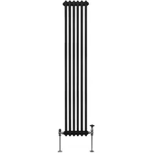MonsterShop Traditioneller 2-Spalten-Heizkörper 1800 x 292 mm schwarz