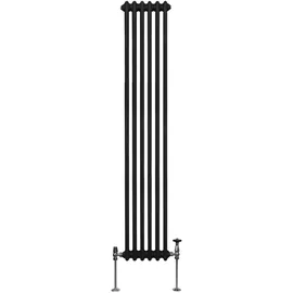 MonsterShop Traditioneller 2-Spalten-Heizkörper 1800 x 292 mm schwarz