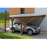 SKANHOLZ Skan Holz Carport Eifel 300 x 541 cm Nussbaum