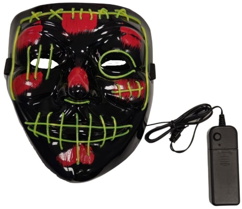 Scary LED Maske Halloween rot Leuchtende Form Leuchtmaske Festival Cosplay