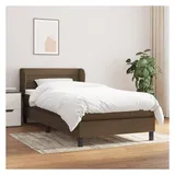 vidaXL Boxspringbett 100 x 200 cm Dunkelbraun
