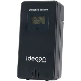shop'n smile ideoon WLAN Funk Wetterstation mit XXL-Farb-Display Schwarz