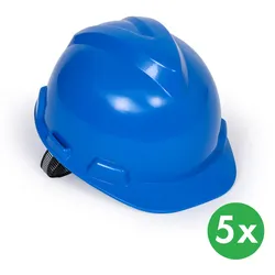 Schutzhelm, 4-Punkt, 5er-Pack, blau