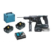 Makita DHR243RMJB 2x 4Ah Akku + Ladegerät Black Edition im MAKPAC