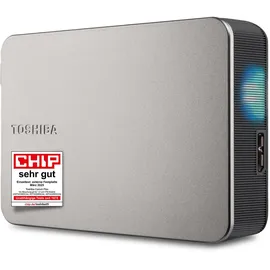 Toshiba Canvio Flex 4TB - tragbare Externe 2,5''-Festplatte (HDD) für Mac, Windows PC, Smartphone und Tablet, kompatibel mit den meisten USB-C- und USB-A-Geräten, warmes Silber (HDTX240ESCCA)