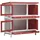 vidaXL Kleintierkäfig Kaninchenstall 90 x 27 x 0 cm rot