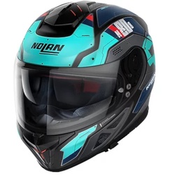 Nolan N80-8 Starscream N-Com Helm, zwart-blauw, S Voorman