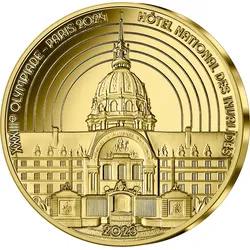 Paris 2024: Frankreichs offizielle Goldmünze "Hôtel des Invalides"