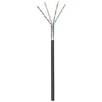 goobay 57295 CAT 5e Outdoor Netzwerkkabel, F/UTP, Schwarz