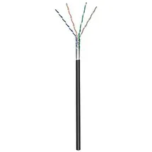 goobay 57295 CAT 5e Outdoor Netzwerkkabel, F/UTP, Schwarz