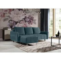 99rooms Jefferson Ecksofa Strukturstoff INARI Türkis Links
