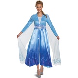 Disguise Damen Disney Elsa Frozen 2 Deluxe Erwachsene Kostüm, Blau, L - L