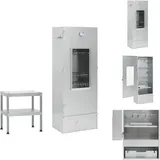 Vidaxl - Grills - Living Räucherofen mit Tisch Verzinkter Stahl - Silber