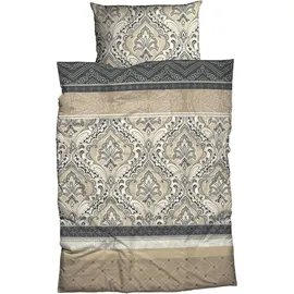 Traumschlaf Verena ornamental beige/antrazit 200 x 200 cm + 2 x 80 x 80 cm