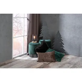 Home4You Sitzhocker Samt Ø 31 cm Grün