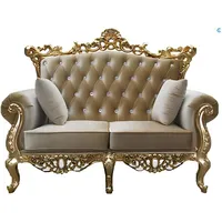 Zweisitzer Chesterfield Thron Sofa Königlicher Polster Samt 2 Sitzer Antik Stil