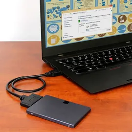 Startech StarTech.com USB 3.1 auf 2,5" SATA III Adapter Kabel mit UASP - USB 3.1 zu SATA SSD/HDD Konverter / Adapterkabel (USB312SAT3CB)