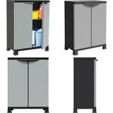 Kunststoffschrank 68x39x92 Cm Rattan-design - Aufbewahrungsbox - Garderobe - Schuhschrank - Werkzeugschrank - Plastikmöbel - Home & Living