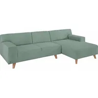 Tom Tailor HOME Ecksofa »NORDIC PURE«, mit Recamiere, im Retrolook, Füße Buche natur grün