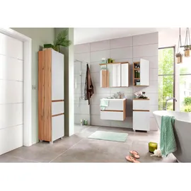 WELLTIME Waschbeckenunterschrank Lucca Badmöbel, Waschtisch inkl. Waschbecken, Breite 60 cm weiß