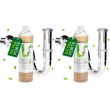 PURIVITA - hochwirksamer Rohrreiniger Abflussreiniger 1000 ml - effektive & gründliche Rohrreinigung - Abflussfrei & Rohrfrei - extra stark (Packung mit 2)