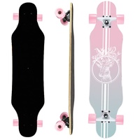 31IN Longboard Skateboards - Mini Longboards für Erwachsene, Jugendliche und Kinder Cruiser Longboard (Pink)