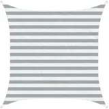 vidaXL Sonnensegel Hellgrau und Weiß 2 x 2 m 100 Polyester Oxford,