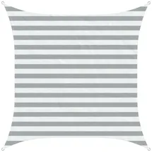 vidaXL Sonnensegel Hellgrau und Weiß 2 x 2 m 100 Polyester Oxford,