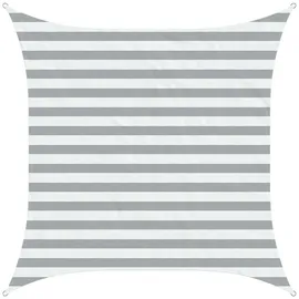 vidaXL Sonnensegel Hellgrau und Weiß 2 x 2 m 100 Polyester Oxford,