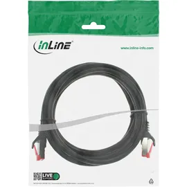 InLine Patchkabel, S/FTP (PiMf), Cat.6, 250MHz, PVC, Kupfer, schwarz, 0,5m