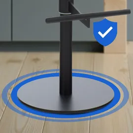 CLP Barhocker Cadiz Stoffbezug schwarz/dunkelgrau