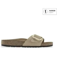 Birkenstock für Damen. 1024009 Leder-Sandalen Madrid (schmale Passform) braun (41), Wohnung, Keine, Lässig