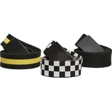 URBAN CLASSICS Gürtel 3 Einheiten Black / White / Yellow L-XL