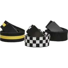 URBAN CLASSICS Gürtel 3 Einheiten Black / White / Yellow L-XL