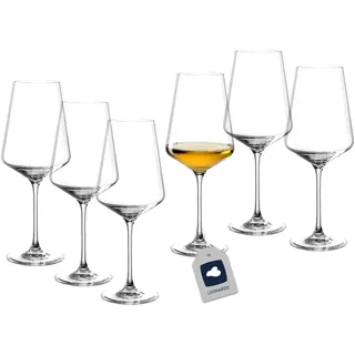 LEONARDO HOME Weißweingläser PUCCINI (6er Set) • Kratzfeste Weingläser (560 ml) • Spülmaschinenfest & Langlebig • Zeitlose Gläser für Weißwein • Modernes Design • Weißwein-Glas Puccini • 069553